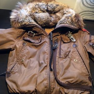 Parajumpers women bomber jacket brown Small